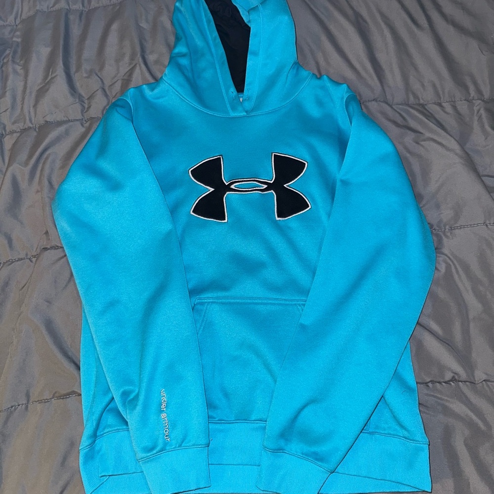 Under Armour Teal Hoodie with Black Logo
